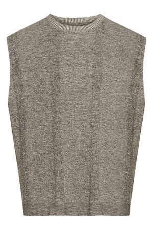 Grey linen and cotton tank top MAISON MARGIELA | S50FB0107M13097900F